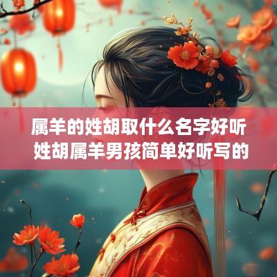 属羊的姓胡取什么名字好听 姓胡属羊男孩简单好听写的名字