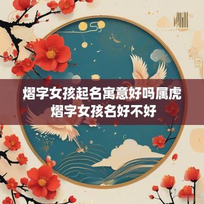 熠字女孩起名寓意好吗属虎 熠字女孩名好不好