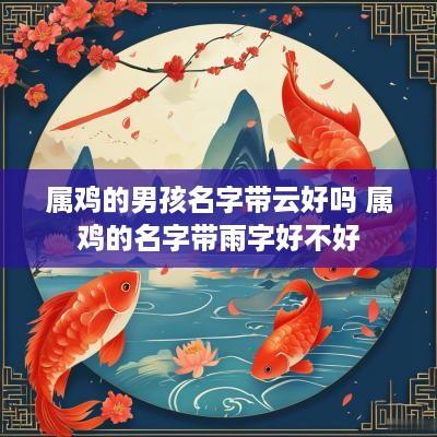 属鸡的男孩名字带云好吗 属鸡的名字带雨字好不好
