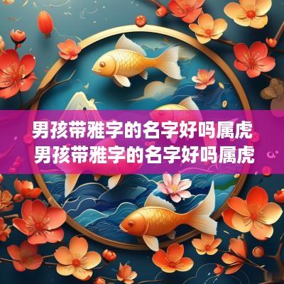 男孩带雅字的名字好吗属虎 男孩带雅字的名字好吗属虎
