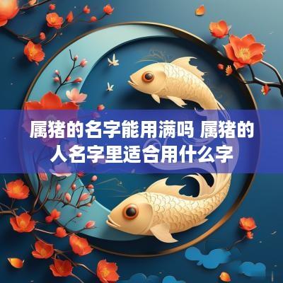 属猪的名字能用满吗 属猪的人名字里适合用什么字