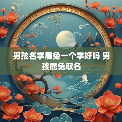 男孩名字属兔一个字好吗 男孩属兔取名