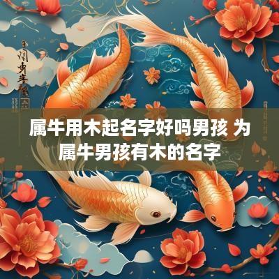 属牛用木起名字好吗男孩 为属牛男孩有木的名字