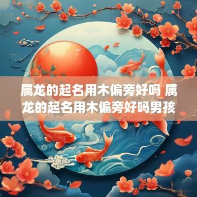 属龙的起名用木偏旁好吗 属龙的起名用木偏旁好吗男孩
