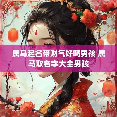属马起名带财气好吗男孩 属马取名字大全男孩