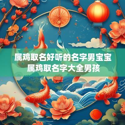 属鸡取名好听的名字男宝宝 属鸡取名字大全男孩
