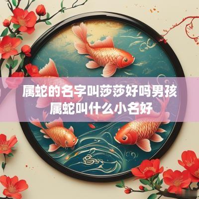 属蛇的名字叫莎莎好吗男孩 属蛇叫什么小名好