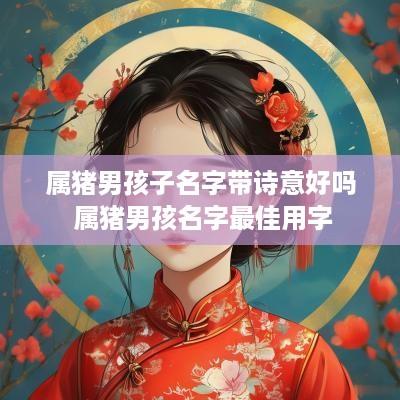 属猪男孩子名字带诗意好吗 属猪男孩名字最佳用字
