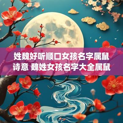 姓魏好听顺口女孩名字属鼠诗意 魏姓女孩名字大全属鼠