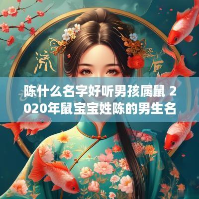 陈什么名字好听男孩属鼠 2025年鼠宝宝姓陈的男生名字