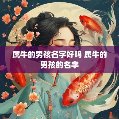 属牛的男孩名字好吗 属牛的男孩的名字