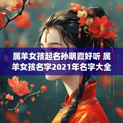 属羊女孩起名孙明霞好听 属羊女孩名字2025年名字大全