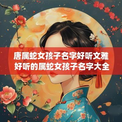 唐属蛇女孩子名字好听文雅 好听的属蛇女孩子名字大全