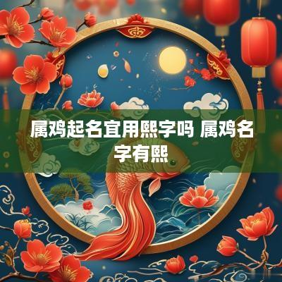 属鸡起名宜用熙字吗 属鸡名字有熙