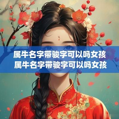属牛名字带骏字可以吗女孩 属牛名字带骏字可以吗女孩子
