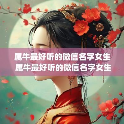 属牛最好听的微信名字女生 属牛最好听的微信名字女生两个字