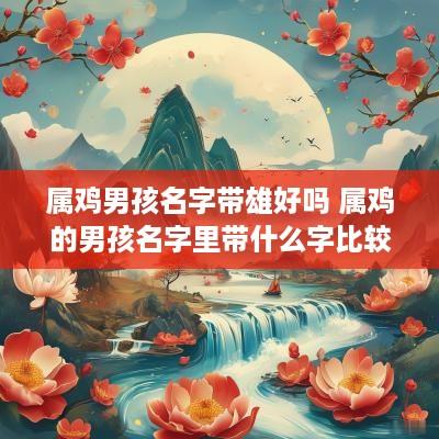 属鸡男孩名字带雄好吗 属鸡的男孩名字里带什么字比较好