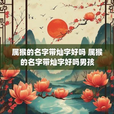 属猴的名字带灿字好吗 属猴的名字带灿字好吗男孩