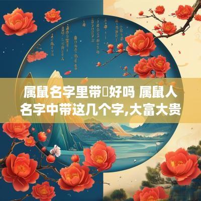 属鼠名字里带琩好吗 属鼠人名字中带这几个字,大富大贵,转发行大运