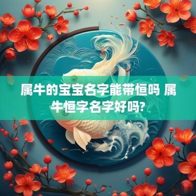 属牛的宝宝名字能带恒吗 属牛恒字名字好吗?