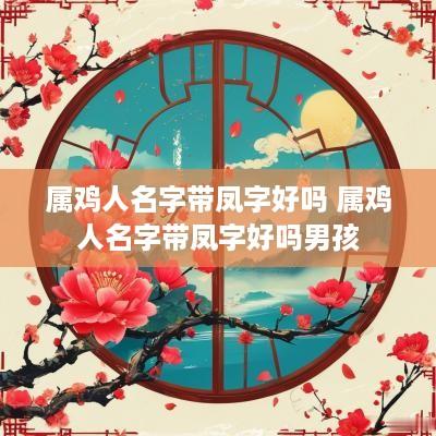 属鸡人名字带凤字好吗 属鸡人名字带凤字好吗男孩