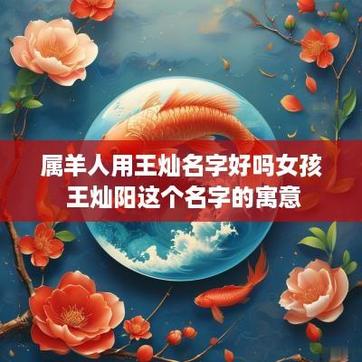 属羊人用王灿名字好吗女孩 王灿阳这个名字的寓意