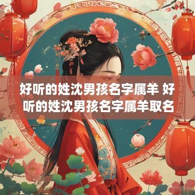 好听的姓沈男孩名字属羊 好听的姓沈男孩名字属羊取名