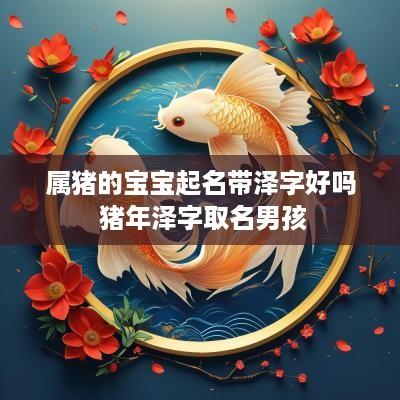 属猪的宝宝起名带泽字好吗 猪年泽字取名男孩