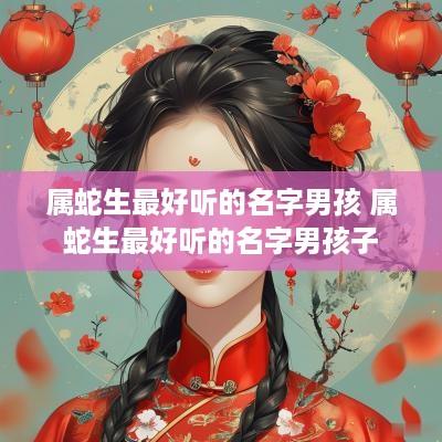 属蛇生最好听的名字男孩 属蛇生最好听的名字男孩子