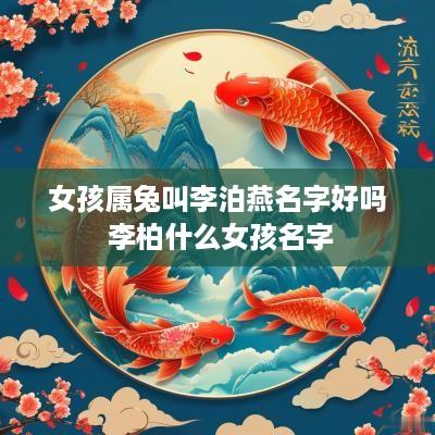 女孩属兔叫李泊燕名字好吗 李柏什么女孩名字