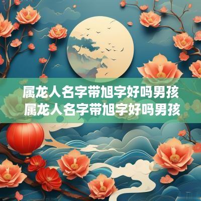 属龙人名字带旭字好吗男孩 属龙人名字带旭字好吗男孩子