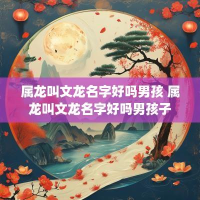 属龙叫文龙名字好吗男孩 属龙叫文龙名字好吗男孩子