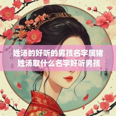 姓汤的好听的男孩名字属猪 姓汤取什么名字好听男孩