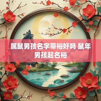属鼠男孩名字带裕好吗 蛇年男孩起名裕