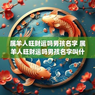 属羊人旺财运吗男孩名字 属羊人旺财运吗男孩名字叫什么