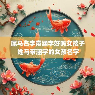 属马名字带涵字好吗女孩子 姓马带涵字的女孩名字