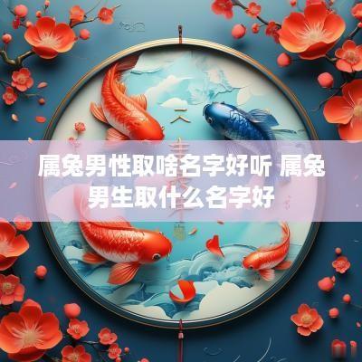 属兔男性取啥名字好听 属兔男生取什么名字好
