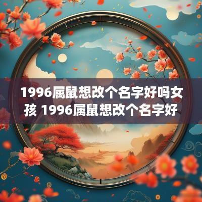 1996属鼠想改个名字好吗女孩 1996属鼠想改个名字好吗女孩子