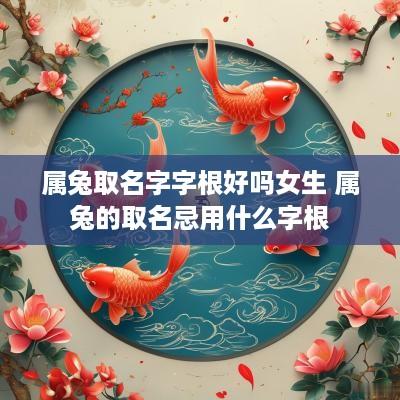 属兔取名字字根好吗女生 属兔的取名忌用什么字根