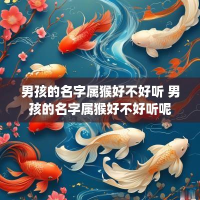 男孩的名字属猴好不好听 男孩的名字属猴好不好听呢