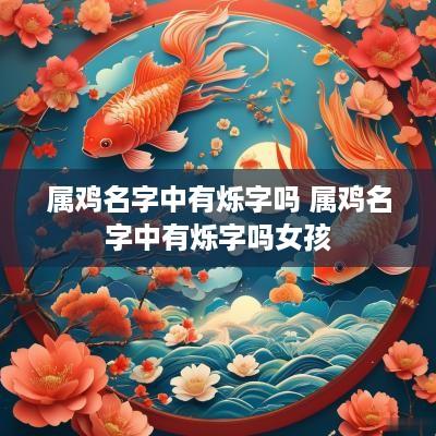 属鸡名字中有烁字吗 属鸡名字中有烁字吗女孩