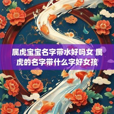 属虎宝宝名字带水好吗女 属虎的名字带什么字好女孩