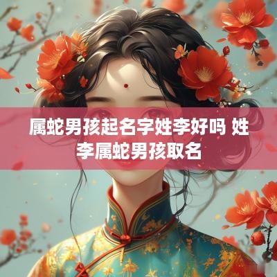 属蛇男孩起名字姓李好吗 姓李属蛇男孩取名
