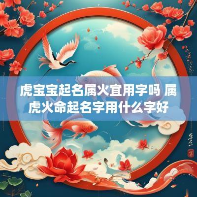 虎宝宝起名属火宜用字吗 属虎火命起名字用什么字好