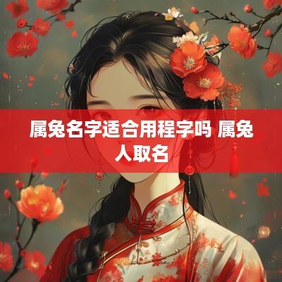 属兔名字适合用程字吗 属兔人取名