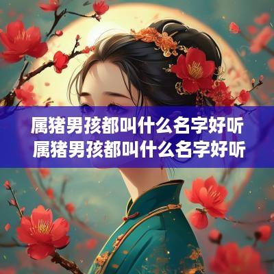 属猪男孩都叫什么名字好听 属猪男孩都叫什么名字好听点
