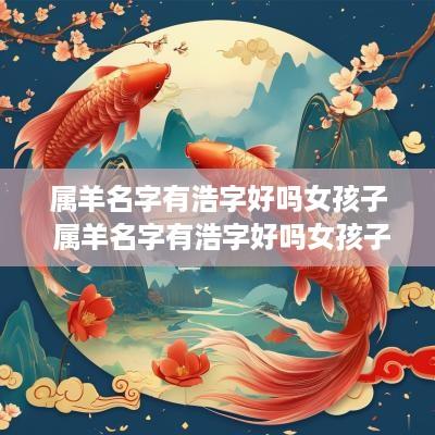 属羊名字有浩字好吗女孩子 属羊名字有浩字好吗女孩子怎么取