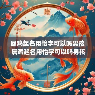 属鸡起名用怡字可以吗男孩 属鸡起名用怡字可以吗男孩子