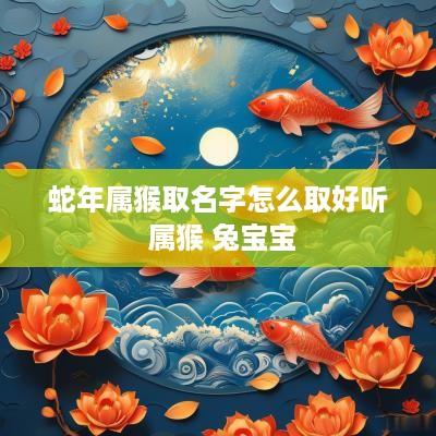 蛇年属猴取名字怎么取好听 属猴 兔宝宝