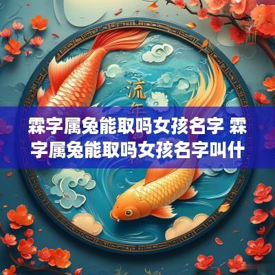 霖字属兔能取吗女孩名字 霖字属兔能取吗女孩名字叫什么